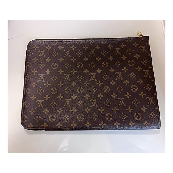 LOUIS VUITTON Monogram Poche-Documents Portfolio 30 Clutch Bag | Unisex - Picture 1 of 10